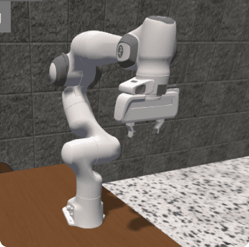 OLO browser-based robot simulation with a collaborative arm in a simulated scene